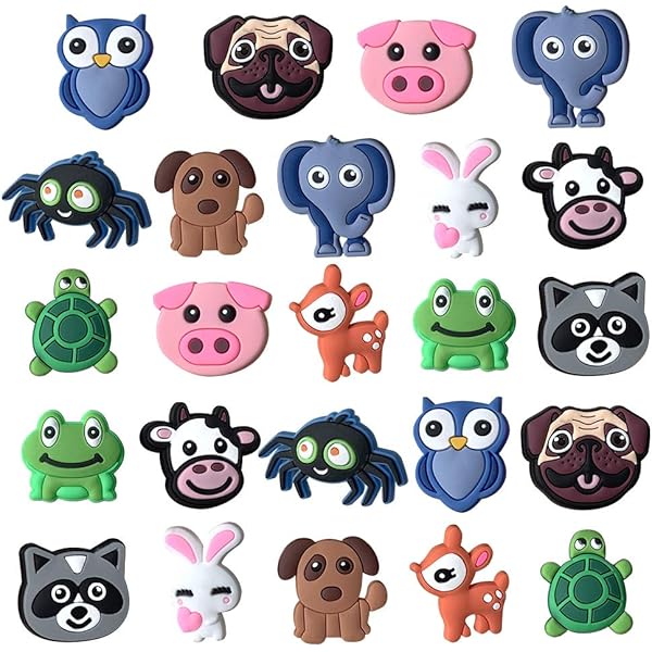 animal croc charms