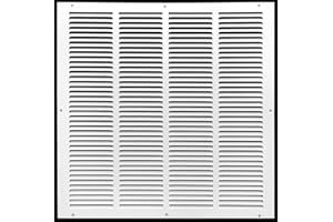 HVAC PREMIUM 16" x 16" Return Air Grille - Sidewall and Ceiling - HVAC Vent Duct Cover Diffuser - White [Outer Dimensions: 17.75w X 17.75"h]