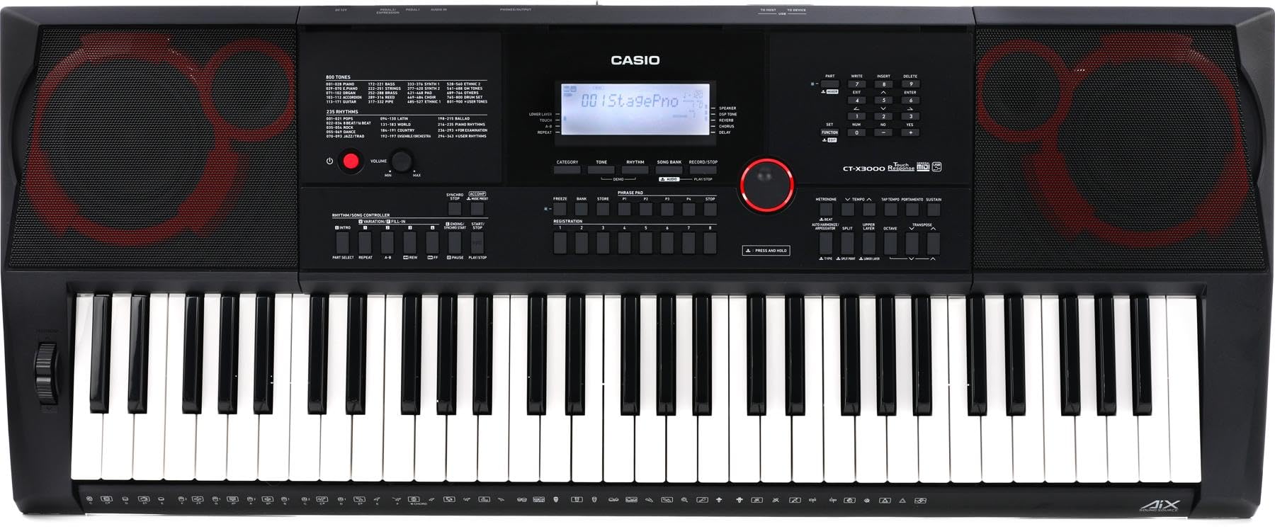 Casio CT-X3000 61-Key Portable Arranger Keyboard