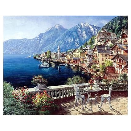 Amazon Com Keyyouni Paint By Numbers Kit For Adults Lakeside