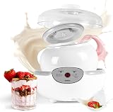 Duronic YM1 Yoghurt Maker 1.5L Ceramic Pot 20W Digital Timer Cheese Maker view 1