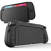 KIWIHOME P2 Dockable Case for Switch 2 (2025), Non-Slip Ergonomic Grip Drop-Tested Protective Cover Accessories for Switch 2 Case, Black
