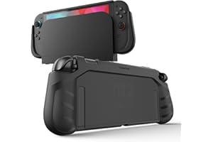 KIWIHOME P2 Dockable Case for Switch 2 (2025), Non-Slip Ergonomic Grip Drop-Tested Protective Cover Accessories for Switch 2 Case, Black