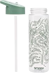 Smash Sipper Water Bottle 700ml Green Laurel with Straw view 3