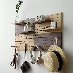 XAOMLP Wooden Pegboard Modular Display Organization