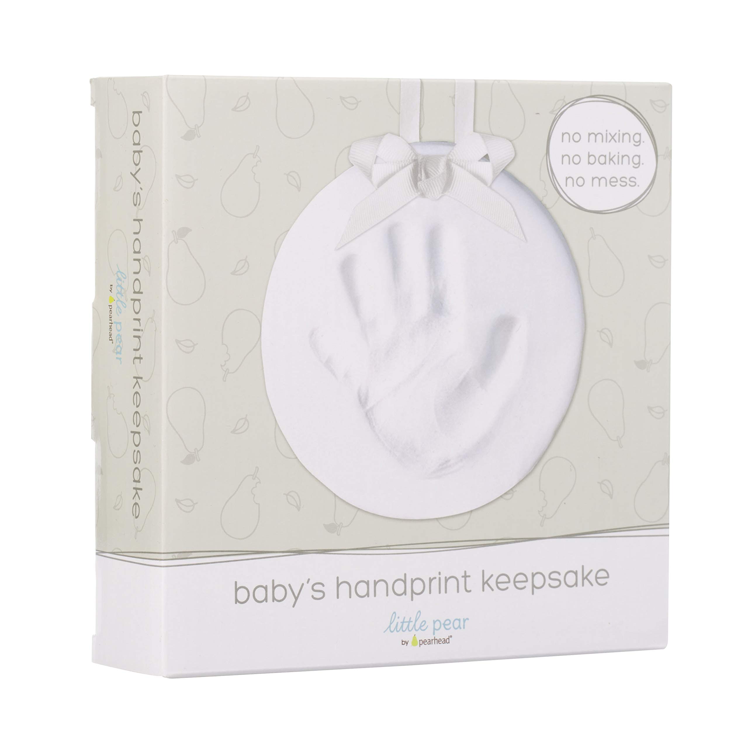 Little Pear Hanging Baby's Print Keepsake Ornament, Nursery Décor, Holiday Baby, Christmas Stocking Stuffer, White