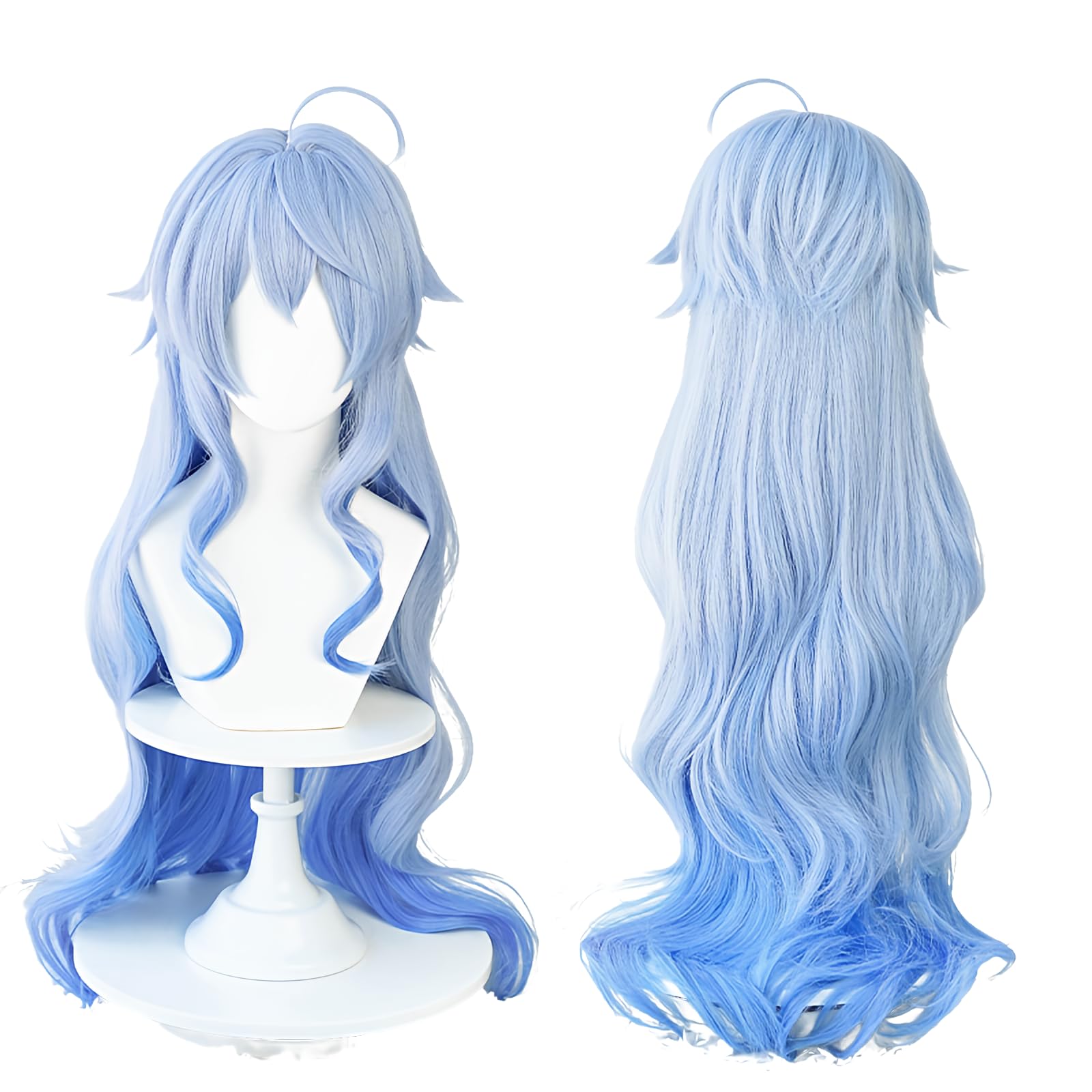 Anime Cosplay Wig, Genshin Impact Wig, with two Wig Caps, for Halloween, Party & etc. (Ganyu Cosplay) — image 1