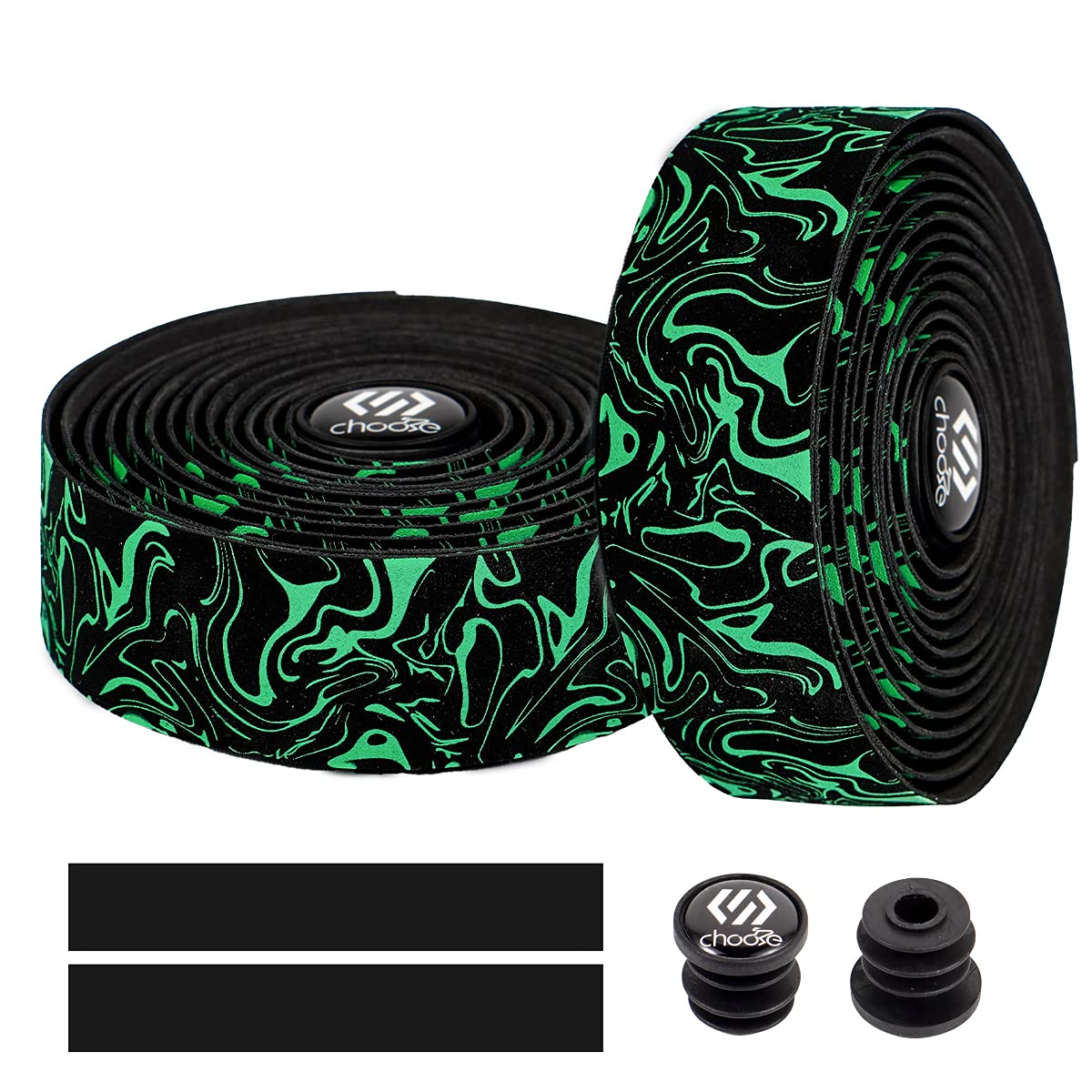 Chooee Road Bike Handlebar Tape,2PCS Bicycle Bar tape,Green.