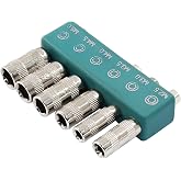 LDEXIN 6 in 1 Hex Socket Adapter with H4 Shank, 2.5mm 3mm 3.5mm 4mm 4.5mm 5mm Metric 6 Point Power Nut Driver Drill Bit Set