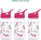 Polar Gear Kids Water Bottle 400ml Unicorn BPA Free Leakproof with Straw view 6
