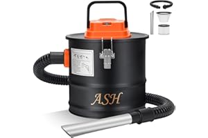 GoCampDirect Ash Vacuum Cleaner -2.6 Gallon Fireplace Ash Vac with 800w Powerful Hose Non-Woven Dust Separator | Dry Stove Va