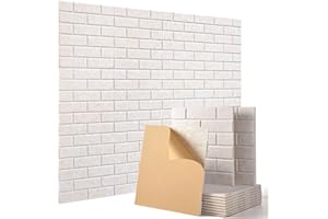 Soundsbay Acoustic Wall Panels, Self Adhesive Acoustic Panels, 12 Pack Brick Soundproof Wall Panels High Density Sound Dampening Panels for Home Office, Ceiling 12"×12"×0.4"