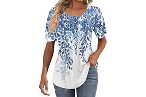 HADWNIUB Crewneck Short Sleeve T Shirts for Women Crew Neck Trendy Lightweight Soft Casual Summer Tops Clothes 2024