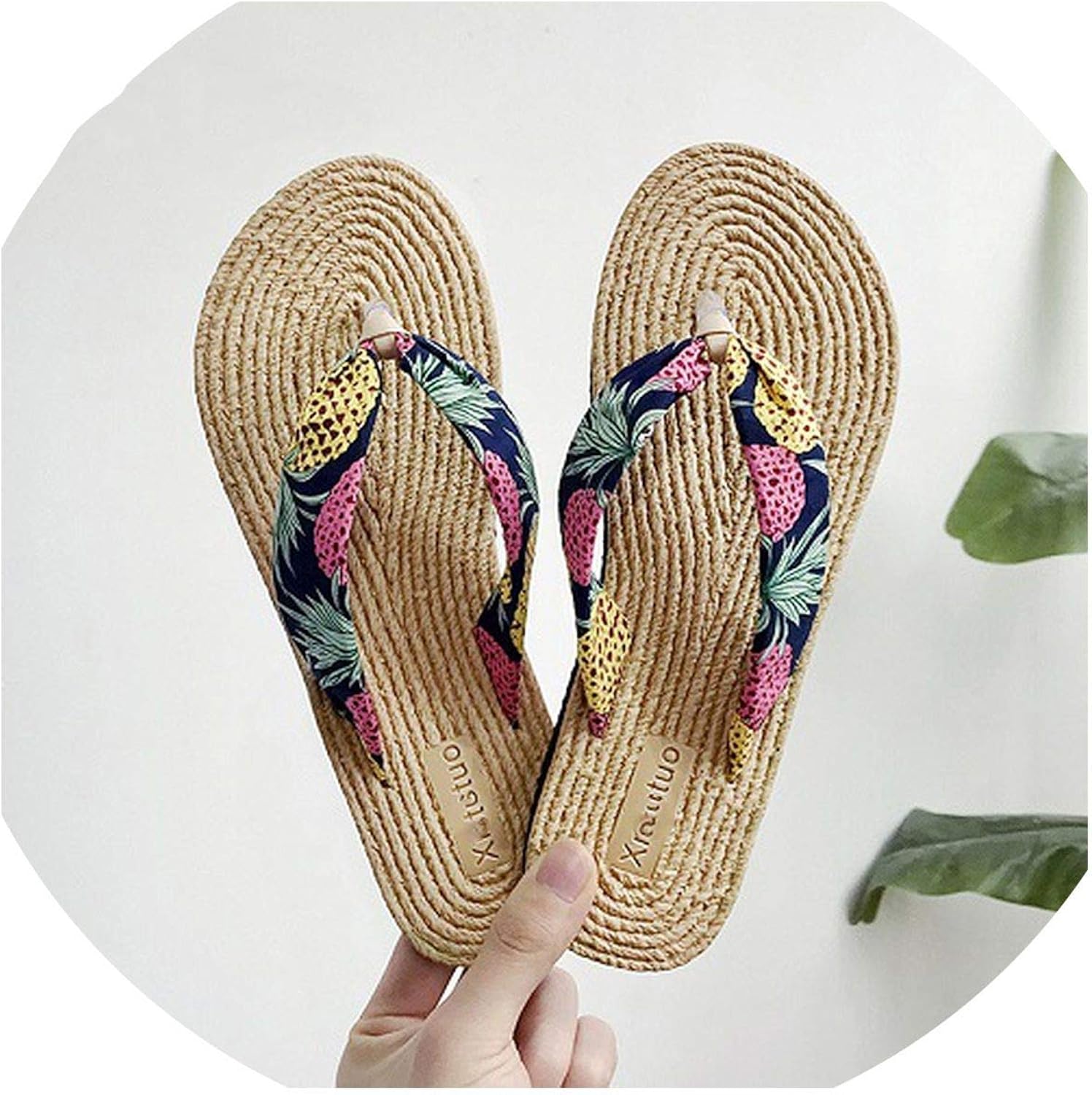 rattan flip flops