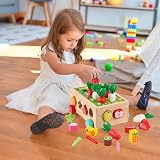KMTJT Wooden Montessori Farm Harvest Shape Sorting Toy for Toddlers 1-3 view 5
