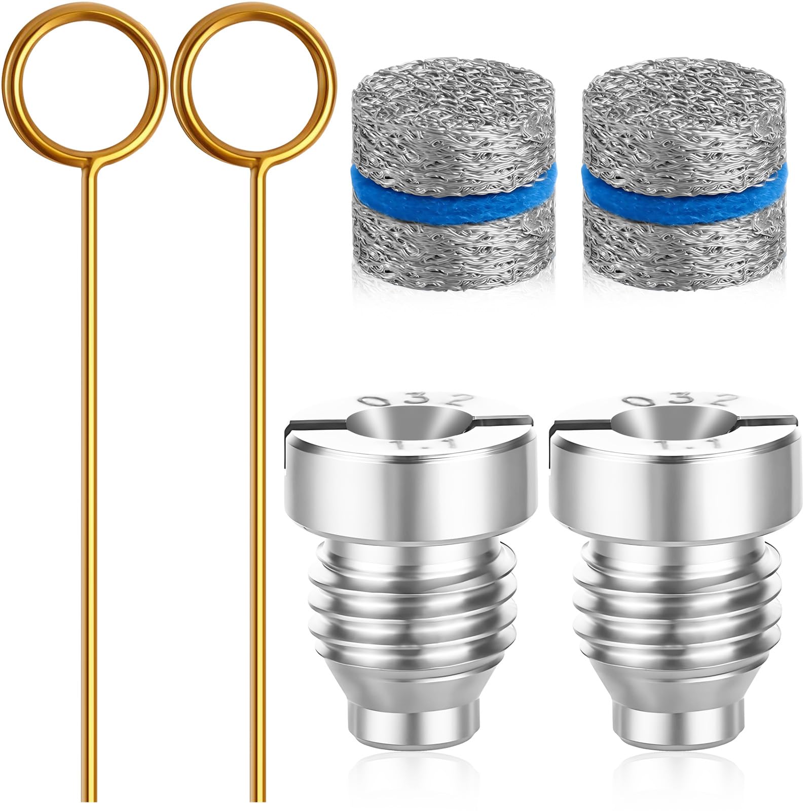 HINGTAI 6 Pcs 1.1 Orifice Foam Cannon Orifice Nozzle And Foam Maker Meshes Filter Kit with Cleaning Tools Cannon 3000PSI, 1.1 mm Universal Thread Tips, Foam Cannon for Chemical Guys Snow Foam Car