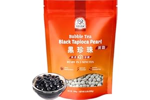 52USA Boba Tapioca Pearls 2.2LB, Fresh Bubble Tea Pearl, Quick Cook Black Plearls for Milk Tea, Smoothies, Desserts and Drinks-Ready in 5 Minutes