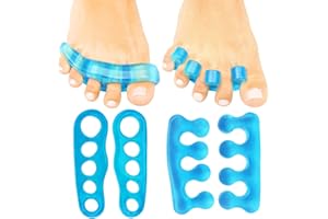 VIVEsole Toe Separators for Men & Women Medium (2 Pairs) - Silicone Gel Spreaders - Therapeutic Spa Stretchers for Plantar Fasciitis, Bunions, Overlapping Hammer Toe Spacers - Metatarsal Yoga Cushion