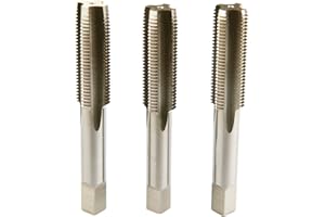 MaxTool 9/16-12 Hand Thread Taps Set Including Taper+Plug+Bottom HSS M2 Taps Set 12 TPI FULLY GROUND RIGHT HAND; HSF02W00R036