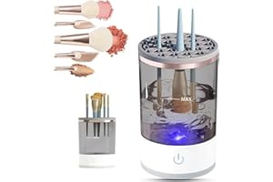 FAGOBYX Brushly Pro Cosmetic Brush Cleaner,Cosmetic Brush Cleaner,Electric Makeup Brush Cleaner,Automatic Makeup Brush Cleaner,Makeup Brush Cleaner,Brush Cleaner For All Size Makeup Brush(Gray)