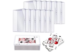 KITOYZ Playing Deck Card Cases Clear Plastic Trading Card Storage Box Acrylic Card Holder Box Compatible with MTG TCG Collectible Trading Card Cases, Each Case for 100 Pcs Cards (12 PCS)