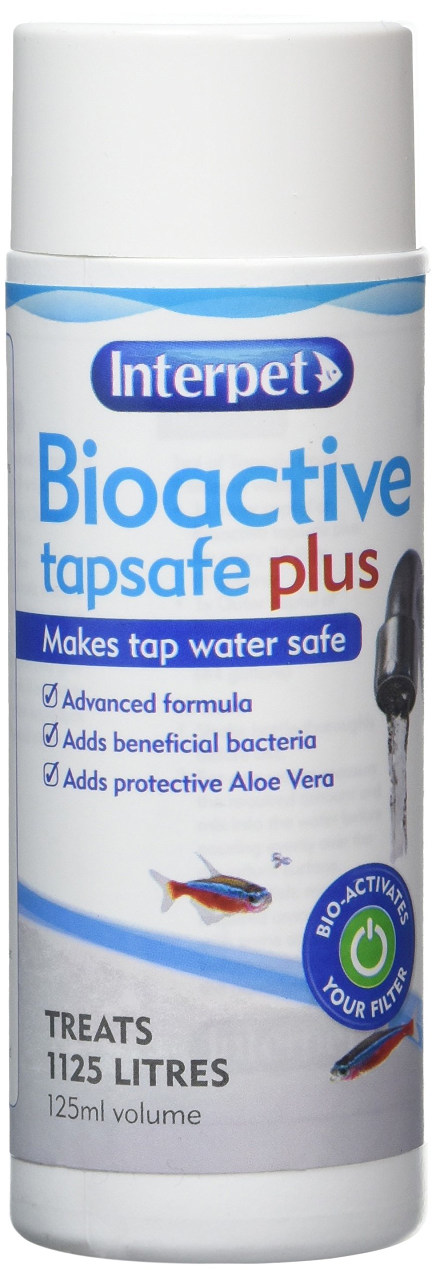 Interpet Bioactive Tapsafe Aquarium Water Dechlorinator & Conditioner, 125ml, Keeps Fish Safe, Fast Acting, Removes Harmful Toxins from Tap Water Before Adding to Your Tank