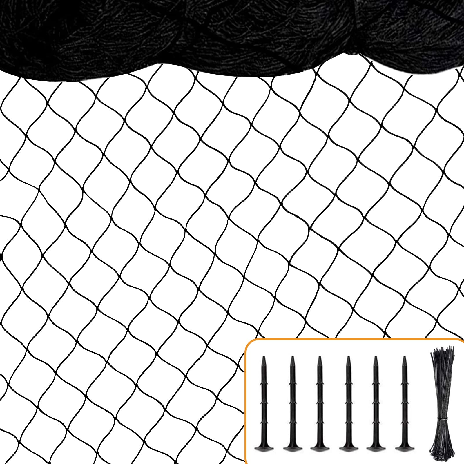 Photo 1 of BSTPCOO Bird Netting 50'x50' with 1" Square Mesh Bird Net Garden Nettings for Chicken Coop Roof, Poultry Netting Heavy Duty Nylon Net Aviary Nettings Deer Fence Hawk nets for Chicken Run