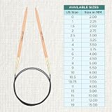 KnitPro Basix Beech Fixed Circular Needles 32 inch 4.50mm 80 cm view 4