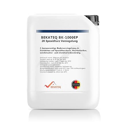 BEKATEQ BK-1000EP Betonversiegelung seidenglänzend, 1,5kg farblos, Sichtbeton Epoxidharz Versiegelung Beton Estrich