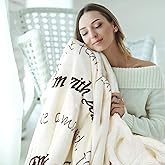 Get Well Soon Prayer Blanket - Double Layer 65x50 Throw Blanket - Scripture Ivory Throw Blanket for Couch & Bed - Soft Blanket - Healing Gifts for Women - Warm Bedspread for Bed