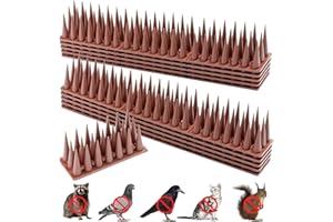 XDQQ Bird Spikes for Outside, 20 Pack Bird Squirrel Raccoon Pigeon Cat Animal Deterrent Spikes for Bird Spikes for Anti Bird Defender Spikes Outdoor to Keep Birds Away and Keep Birds from Building Nest