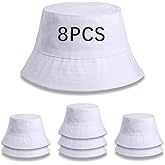 DASSNANE Sublimated Bucket Hats Bulk Solid Color DIY Blank Hat Bucket Hats for Men, Women and Adults