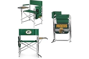 PICNIC TIME NFL Unisex-Adult NFL Sports Chair with Side Table, Beach Chair, Camp Chair for Adults