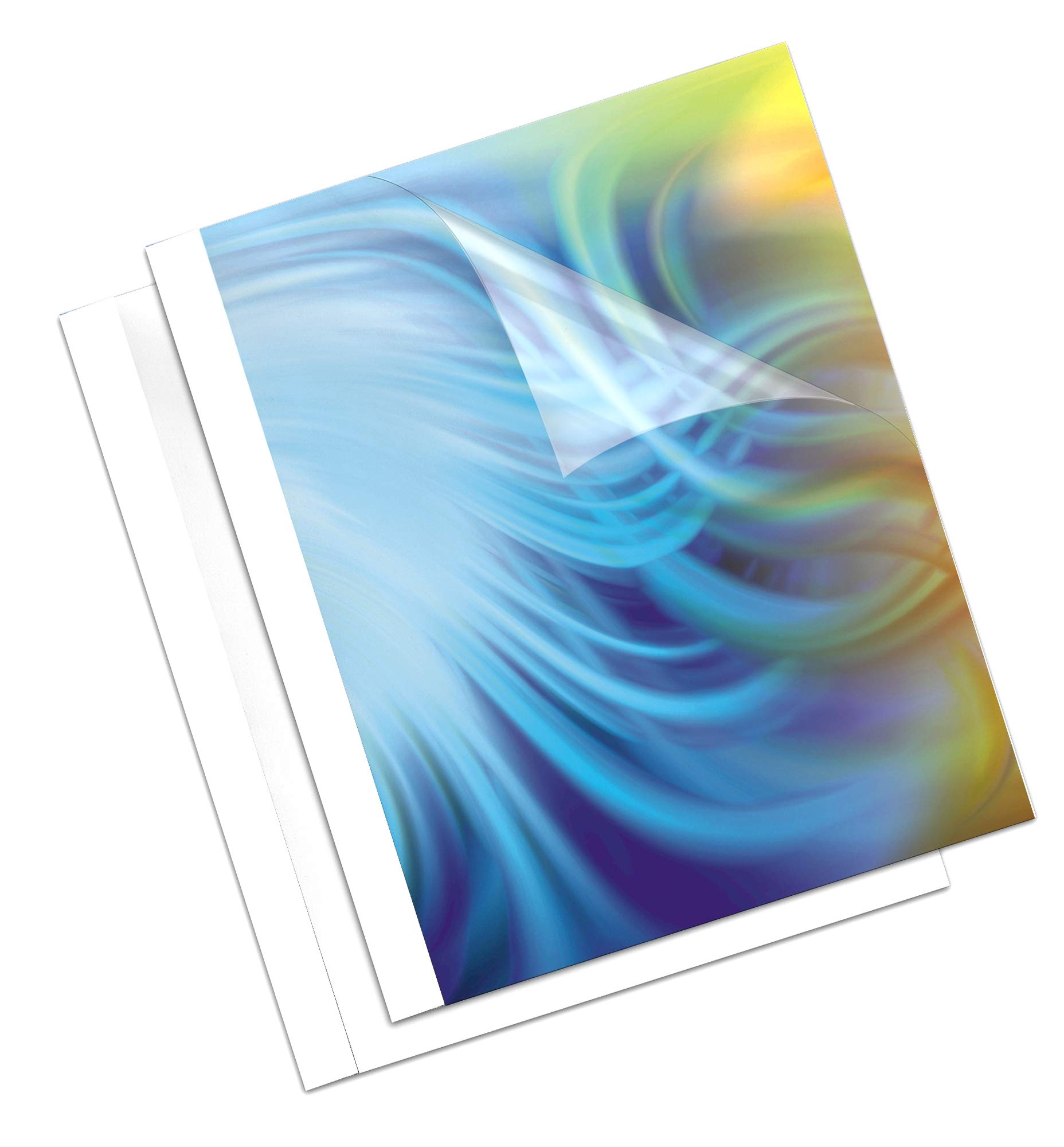 Fellowes Prestige Thermal Binding Coverlight 150 Microns PVC Front 170 g/m² Back Leather Structure - White