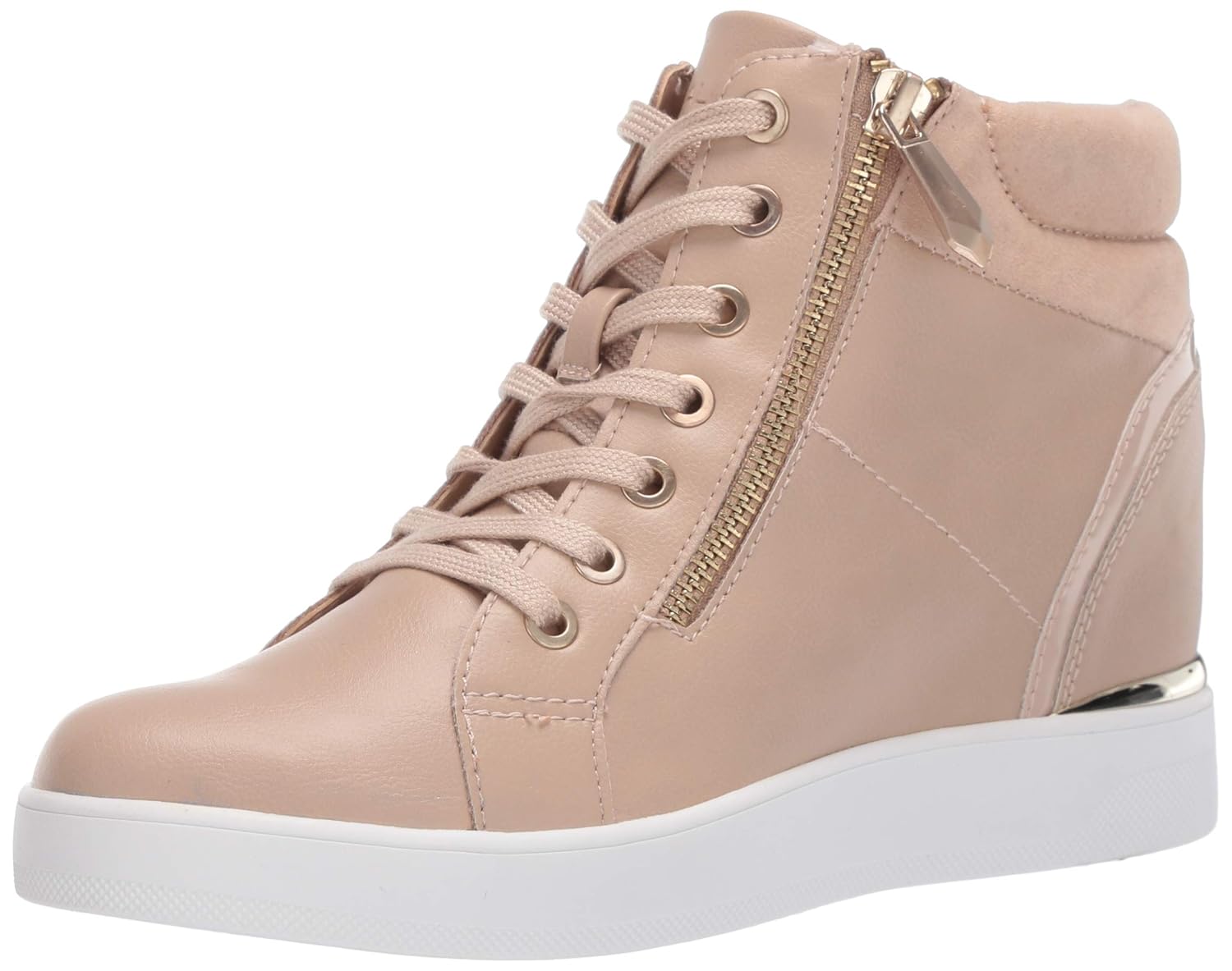 light pink wedge sneakers