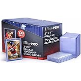 Ultra PRO 3" x 4" Clear Regular Toploaders and Soft Sleeves Bundle (100ct) for Standard Size Cards
