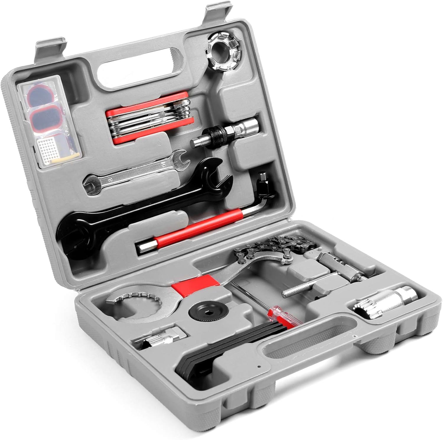 Odoland Bike Repair Tool Kit, 26 in 1 Bicycle Maintenance Tool Set with Multifunction Tool, Torque Wrench and Tool Box, Perfect for Repair Tyres, Brakes, Lights, Chains, Pedal, Mountain Road Bike : Sports & Outdoors