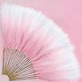 TORONTOKYO Pink Pampas Grass Decor, 50Pcs 21.6 inch, Artificial Short Faux Pompas Grass Small Fluffy Arrangement for Wedding 