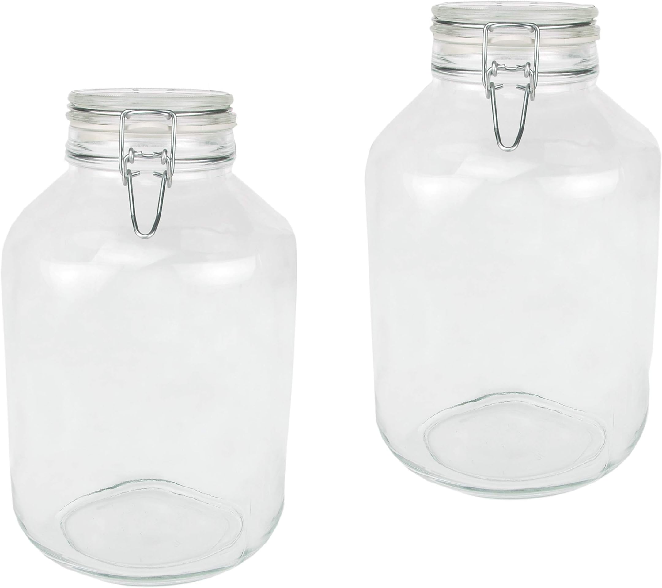 Bormioli Fido glasses with swing top 2 pieces | capacity 5 litres | airtight preservation thanks to the rubber ring and the wire clip closure.