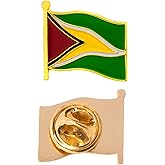 Desert Cactus Guyana Lapel Pin Country Enamel Made of Metal Souvenir Hat Men Women Patriotic (Waving Flag Pin)