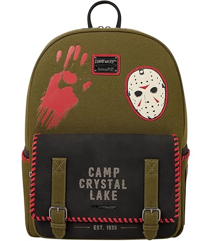Amazon.com: Loungefly Warner Brothers Friday The 13th I Heart Horror Mini Backpack : Clothing, Shoes & Jewelry