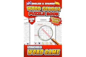 Word Search Puzzle Book - Literacy Skills Word Game Spanish: Vocab Builder for 2nd, 3rd, 4th grade, K-2, High School, Kids, Teens, Adults - Learn new ... pocket size multi language puzzle book - 8+