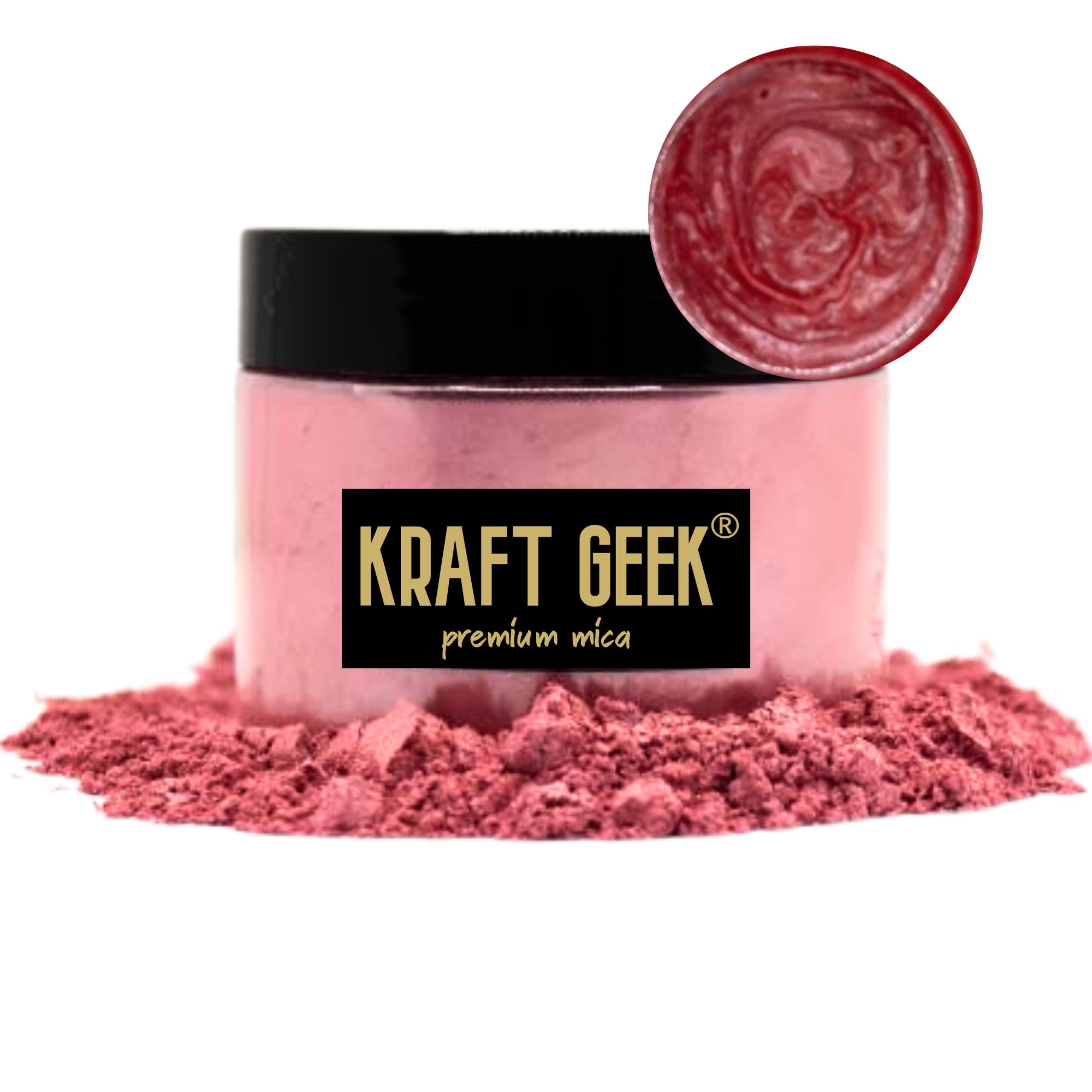 Rose Pink Premium Mica Powder 50g. Powder Dye for Epoxy Resin Pigment Natural Soap Colouring, Candle, Slime, Bath Bombs, Makeup, Nail, Fabric, Fabric dye, Wax Melts etc. (Grey)