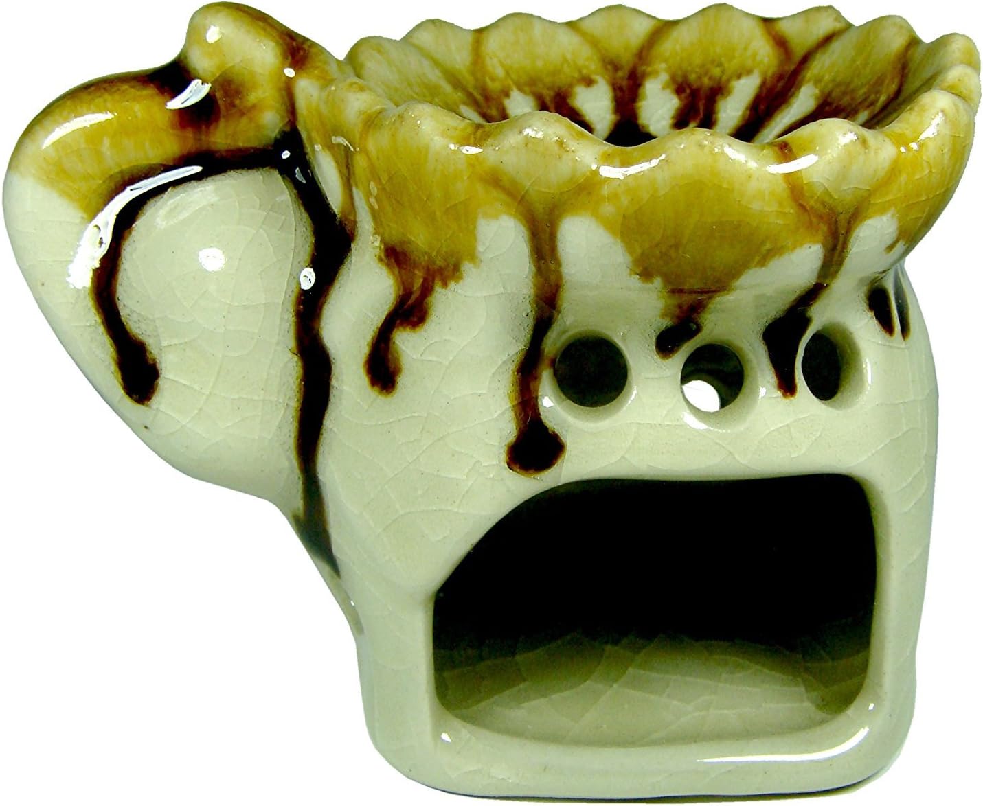 NareeGreen SPA Aromatherapy Essential Oil Burner, Elephant Fingering , Great Decoration (OffwhiteDot)