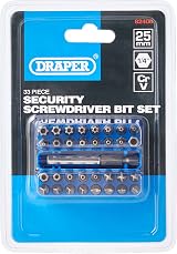 Draper 33 Piece Security Bit Set 1/4 Inch Metric Screwdriver Kit 25mm view 2