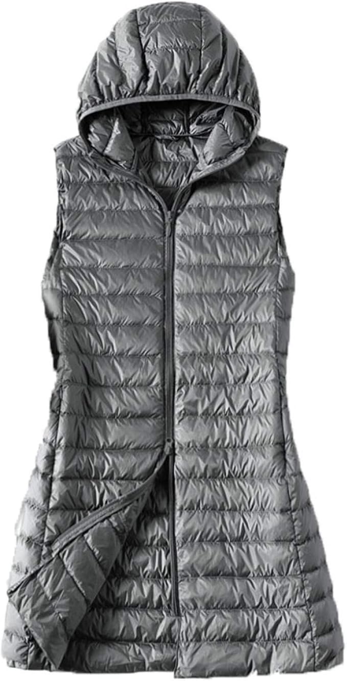 Amazon レディース 綿入れ ベスト フード付き ロングベスト ノースリーブ 冬服 防寒着 あったか 大きいサイズ ダウンベスト 中綿チョッキ 秋冬 アウター スリム 無袖 おしゃれ 通学 カジュアル 中綿コート ベスト 通販