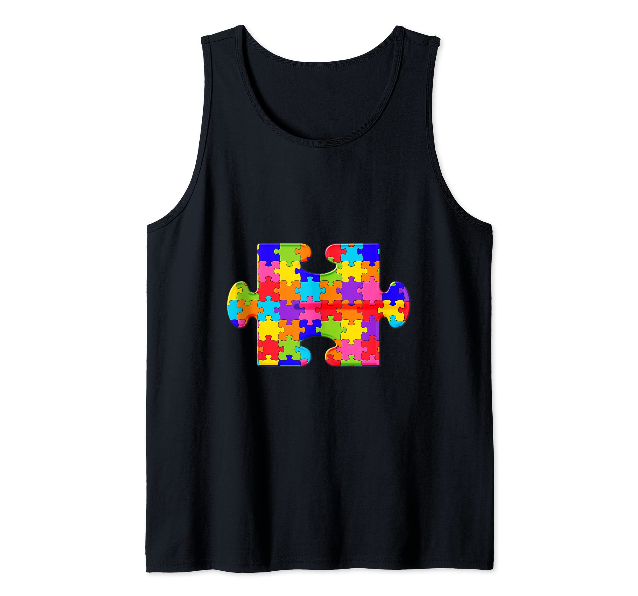 Jigsaw Puzzle Piece Jigsaw Autism Puzzle Tank Top