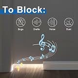 HIZH Door Draught Excluder Set of 2 Brown Self Adhesive Silicone Seal Strip view 4