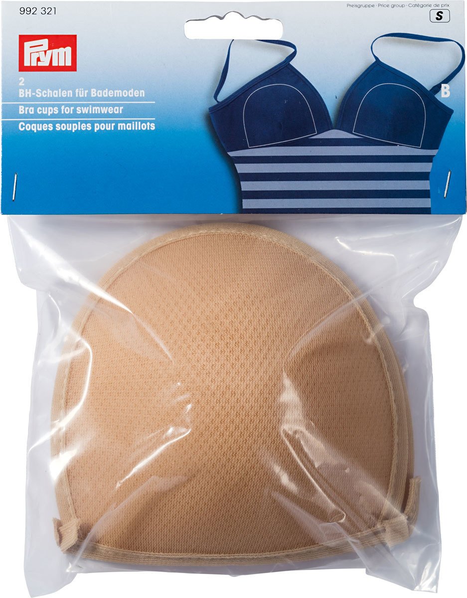 Prym Women's Prym Bra cups for swimwear Size B flesh 100 Polyester, Beige, B UK