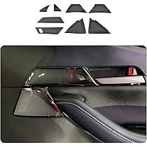 8PC Stainless Steel Door Speaker Covers For Mazda CX-30 2020-2024 - Black Sound Panel Trims